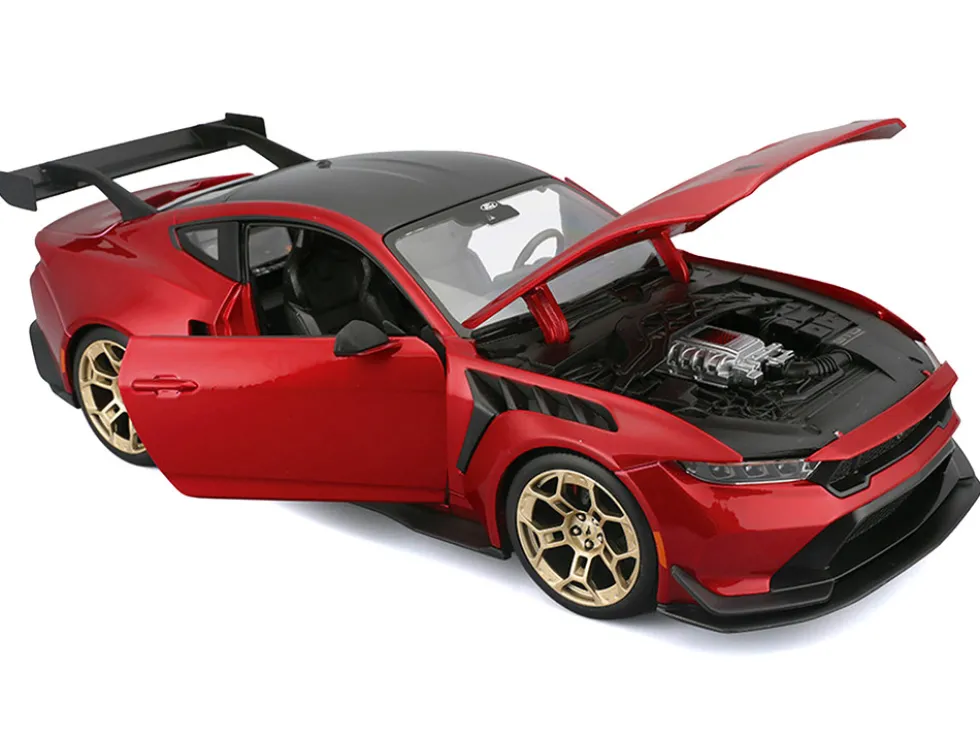 2025 Ford Mustang GTD Red Metallic with Black Top "Special Edition" Series 1/18 Diecast Model Car by Maisto