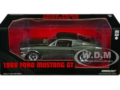 1968 Ford Mustang GT Fastback Highland Green Metallic 1/24 Diecast Model Car Greenlight 84038