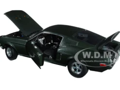 1968 Ford Mustang GT Fastback Highland Green Metallic 1/18 Diecast Model Car Greenlight 13615