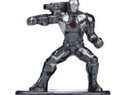 2006 Ford Mustang GT Gray Metallic War Machine Diecast Figurine Avengers Marvel Series Hollywood Rides Series 1/32 Diecast Model Car Jada 33082