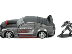 2006 Ford Mustang GT Gray Metallic War Machine Diecast Figurine Avengers Marvel Series Hollywood Rides Series 1/32 Diecast Model Car Jada 33082