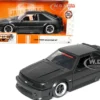 1989 Ford Mustang GT 5.0 Matt Black Metallic Matt Black Hood Bigtime Muscle Series 1/24 Series Diecast Model Car Jada 33605