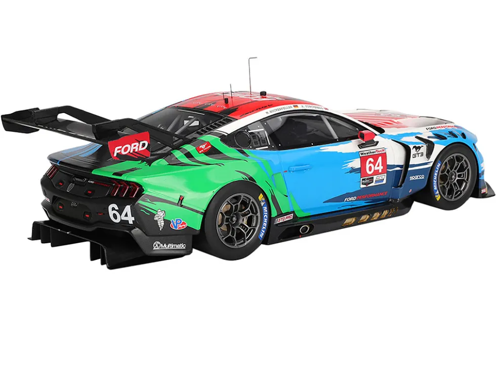 Ford Mustang GT3 #64 Mike Rockenfeller - Harry Tincknell "Ford Multimatic Motorsports" "Motul Course de Monterey - Laguna Seca" (2024) 1/18 Model Car by Top Speed