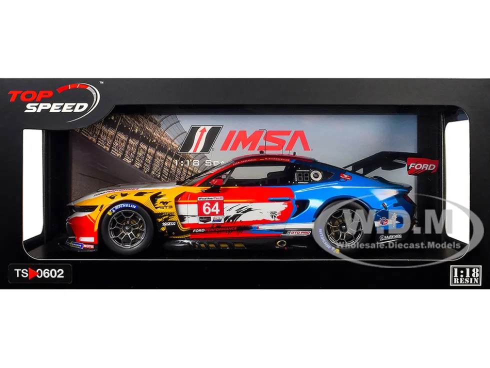 Ford Mustang GT3 #64 Mike Rockenfeller - Harry Tincknell "Ford Multimatic Motorsports" "Motul Course de Monterey - Laguna Seca" (2024) 1/18 Model Car by Top Speed