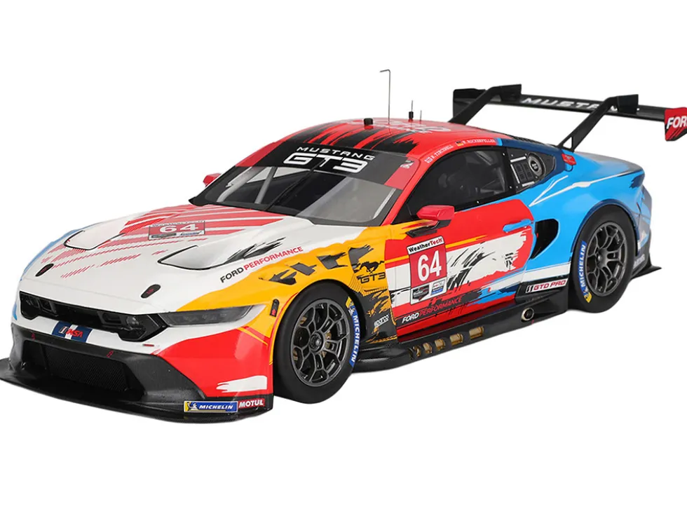 Ford Mustang GT3 #64 Mike Rockenfeller - Harry Tincknell "Ford Multimatic Motorsports" "Motul Course de Monterey - Laguna Seca" (2024) 1/18 Model Car by Top Speed