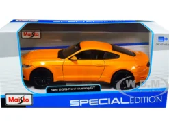2015 Ford Mustang GT 5.0 Orange Metallic 1/24 Diecast Model Car Maisto 31508
