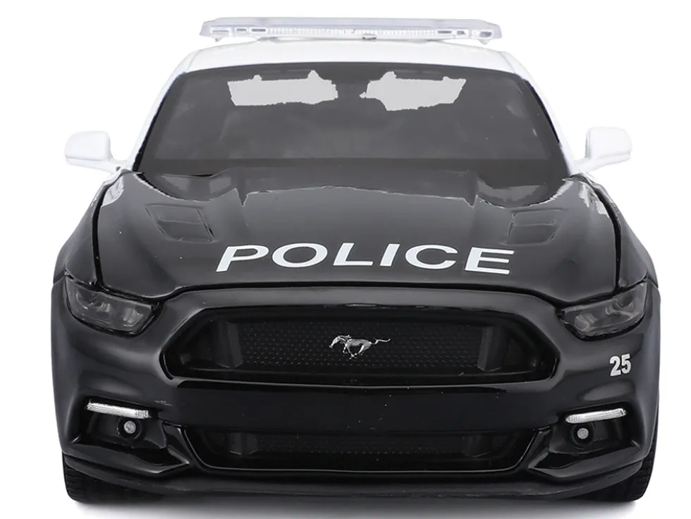 2015 Ford Mustang GT 5.0 "Police" Black and White "Authority" Series 1/24 Diecast Model Car by Maisto