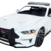 2018 Ford Mustang GT Police Car Unmarked Plain White Law Enforcement and Public Service Series 1/24 Diecast Model Car Motormax 76979w