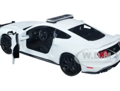 2018 Ford Mustang GT Police Car Unmarked Plain White Law Enforcement and Public Service Series 1/24 Diecast Model Car Motormax 76979w