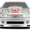 1989 Ford Mustang GT "Texaco" Silver Metallic and Matt Black "Bigtime Muscle" Series 1/24 Diecast Model Car by Jada