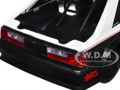 1989 Ford Mustang GT Texaco White and Matt Black with Graphics Bigtime Muscle Series 1/24 Diecast Model Car Jada 35032