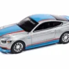 2017 Ford Mustang GT Tribute Edition "Petty's Garage" Ingot Silver Metallic with Petty Blue and Red Stripes "Modern Muscle" Series 1/64 Diecast Model Car by Auto World