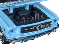 1964 1/2 Ford Mustang Light Blue White Top James Bond 007 Thunderball 1965 Movie James Bond Collection Series 1/24 Diecast Model Car Motormax 79855
