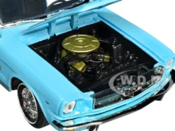 1964 1 2 Ford Mustang Light Blue with White Top James Bond 007 Thunderball 1965 Movie James Bond Collection Series 1/18 Diecast Model Car Motormax 79834JB