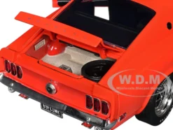 1969 Ford Mustang Limited Edition 600 Flower Power Red Limited Edition to 300 pieces Worldwide 1/18 Diecast Model Car by ACME