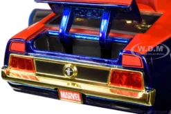1973 Ford Mustang Mach 1 Captain Marvel Diecast Figurine Avengers Marvel Series 1/24 Diecast Model Car Jada 31193