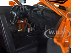 1970 Ford Mustang Mach 1 428 Twister Special Orange with Black Stripes Special Edition 1/18 Diecast Model Car Maisto 31453or