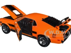 1970 Ford Mustang Mach 1 428 Twister Special Orange with Black Stripes Special Edition 1/18 Diecast Model Car Maisto 31453or