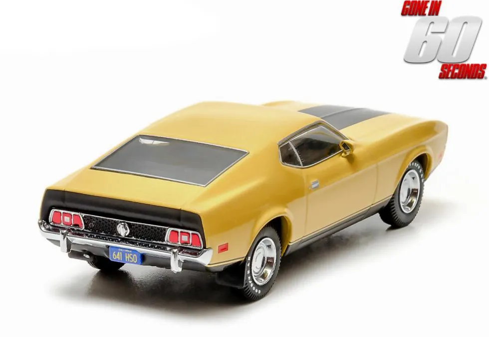 1973 Ford Mustang Mach 1 Yellow "Eleanor" "Gone in Sixty Seconds" Movie (1974) 1/43 Diecast Model Car Greenlight 86412