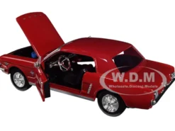 1964 1/2 Ford Mustang Red 1/24 Diecast Model Car Motormax 73273
