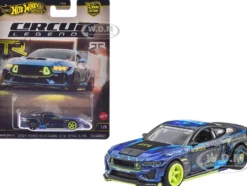 2024 Ford Mustang RTR Spec 5-FD Dark Blue with Graphics "Circuit Legends" Series Diecast Model Car by Hot Wheels