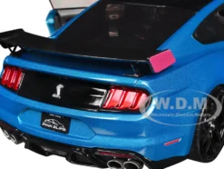 Ford Mustang Shelby GT500 Blue Metallic with Pink Stripes and Black Hood and Top 