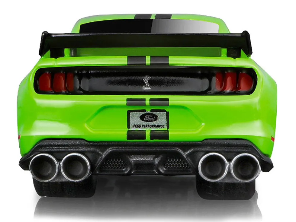 2020 Ford Mustang Shelby GT500 Bright Green Black Stripes 1/64 Diecast Model Car Muscle Machines 15550