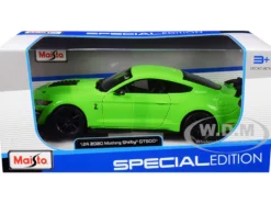 2020 Ford Mustang Shelby GT500 Bright Green 1/24 Diecast Model Car Maisto 31532