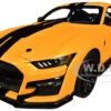 Ford Mustang Shelby GT500 Cyber Orange Metallic with Black Stripes 1/18 Model Car by Autoart