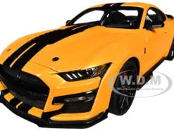 Ford Mustang Shelby GT500 Cyber Orange Metallic with Black Stripes 1/18 Model Car by Autoart