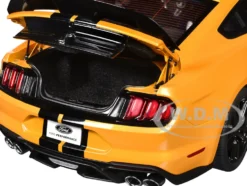 Ford Mustang Shelby GT500 Cyber Orange Metallic with Black Stripes 1/18 Model Car by Autoart