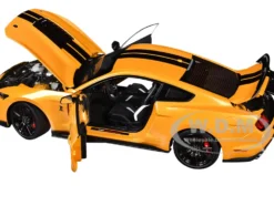 Ford Mustang Shelby GT500 Cyber Orange Metallic with Black Stripes 1/18 Model Car by Autoart