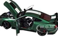 Ford Mustang Shelby GT500 Eruption Green Metallic with White Stripes 1/18 Model Car by Autoart