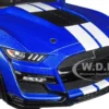 2020 Ford Mustang Shelby GT500 Fast Track Ford Performance Blue Metallic White Stripes 1/18 Diecast Model Car Solido S1805901