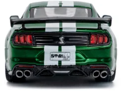2020 Ford Mustang Shelby GT500 Fast Track Eruption Green Metallic with White Stripes 1/43 Diecast Model Car by Solido