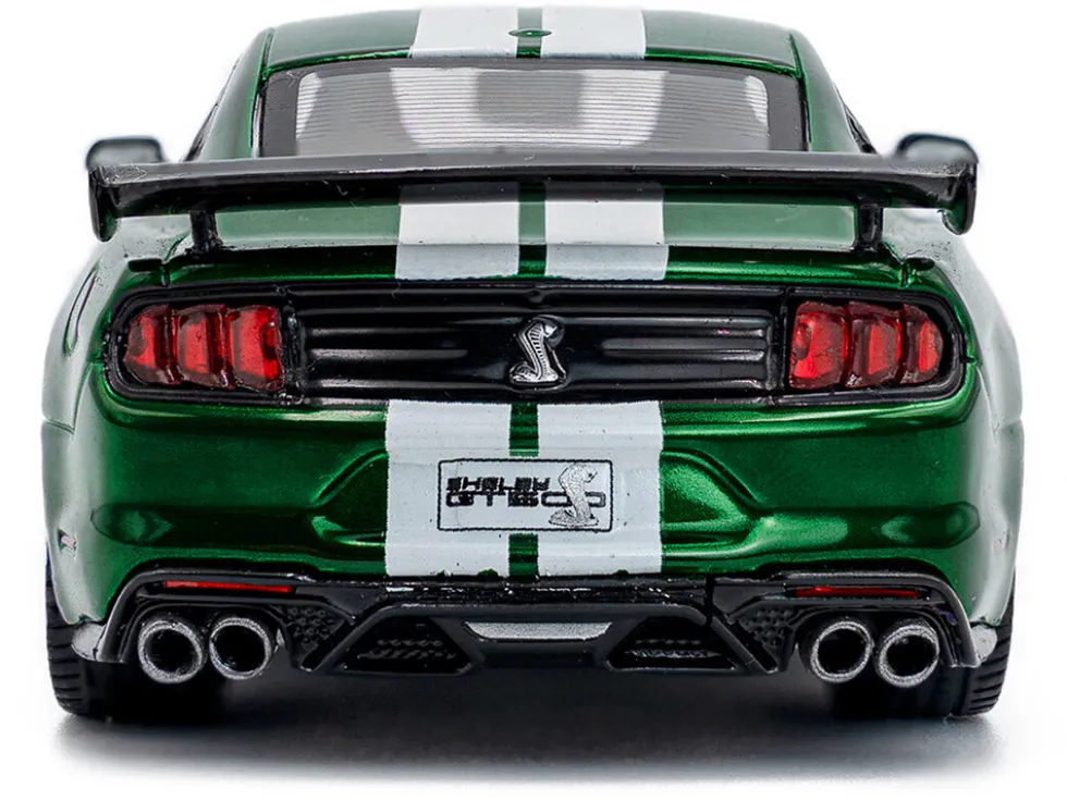 2020 Ford Mustang Shelby GT500 Fast Track Eruption Green Metallic with White Stripes 1/43 Diecast Model Car by Solido