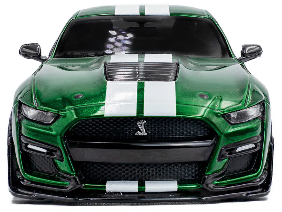 2020 Ford Mustang Shelby GT500 Fast Track Eruption Green Metallic with White Stripes 1/43 Diecast Model Car by Solido
