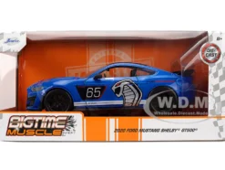 2020 Ford Mustang Shelby GT500 #65 "Ford Performance" Blue with Black Top and White Stripes "Bigtime Muscle" Series 1/24 Diecast Model Car by Jada