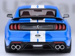 Ford Mustang Shelby GT500 Grabber Blue with White Stripes 1/18 Model Car by Autoart