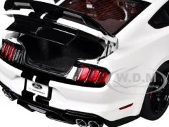 Ford Mustang Shelby GT500 Oxford White with Black Stripes 1/18 Model Car by Autoart