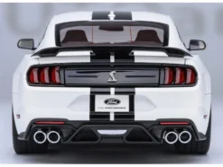 Ford Mustang Shelby GT500 Oxford White with Black Stripes 1/18 Model Car by Autoart