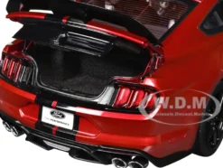 Ford Mustang Shelby GT500 Rapid Red Metallic with Black Stripes 1/18 Model Car by Autoart