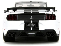 2020 Ford Mustang Shelby GT500 #65 White with Black Top and Stripes "Ford Performance" "Bigtime Muscle" Series 1/24 Diecast Model Car by Jada