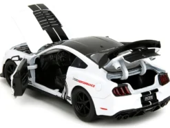 2020 Ford Mustang Shelby GT500 #65 White with Black Top and Stripes