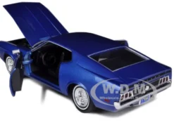 1971 Ford Mustang Sportsroof Blue 1/24 Diecast Model Car Motormax 73327