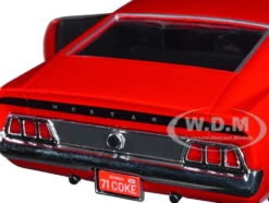 1971 Ford Mustang Sportsroof Red White Stripes Refresh Yourself Coca-Cola 1/24 Diecast Model Car Motor City Classics 424071