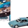 1986 Ford Mustang SVO Light Regatta Blue Metallic Black Stripes Classic Gold Collection Series Limited Edition 12768 pieces Worldwide 1/64 Diecast Model Car Johnny Lightning JLCG029-JLSP247A