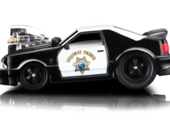 1993 Ford Mustang SVT Cobra CHP California Highway Patrol Black White 1/64 Diecast Model Car Muscle Machines 15526-15543