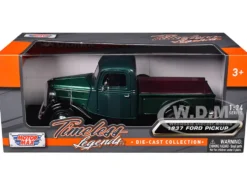 1937 Ford Pickup Truck Green 1/24 Diecast Car Model Motormax 73233
