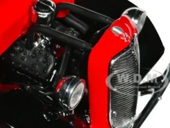 1937 Ford Pickup Truck Red and Black Merry Christmas with Tree Accessory 1/24 Diecast Model Car Motormax 73233RBIXMT